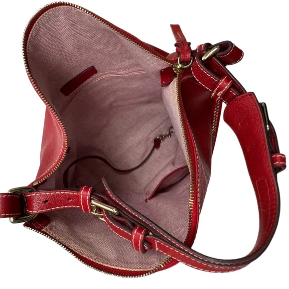 Dooney & Bourke Red Leather Dillen Pocket Hobo - Picture 14 of 16